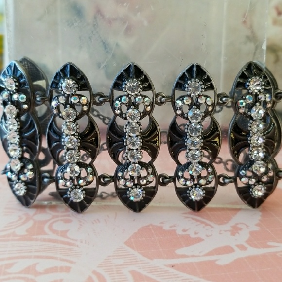 Vintage Jewelry - Vintage Gypsy Rhinestone Bracelet